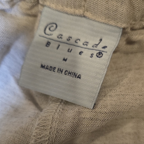 Cascade Blues Linen/Rayon Capri Pants Size M - Picture 5 of 6